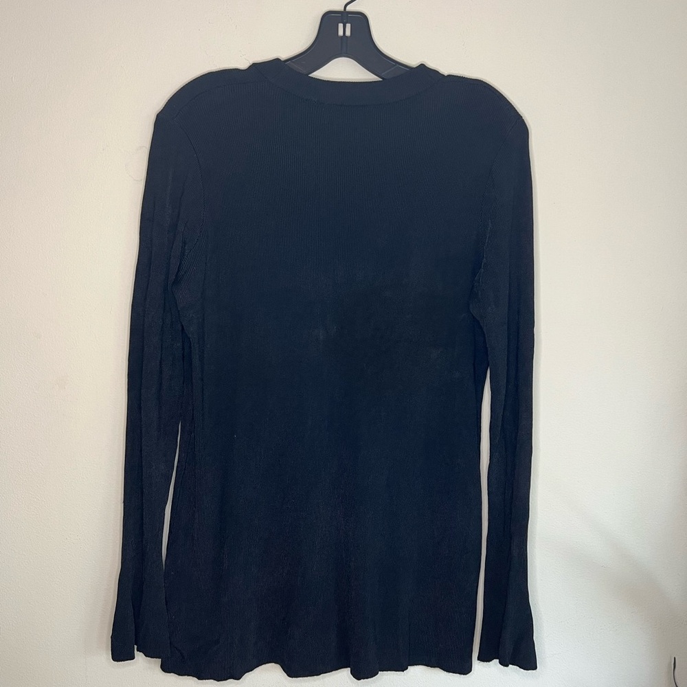 L’Agence woman’s Lucas black long Rib cardigans sweater - Picture 8 of 11
